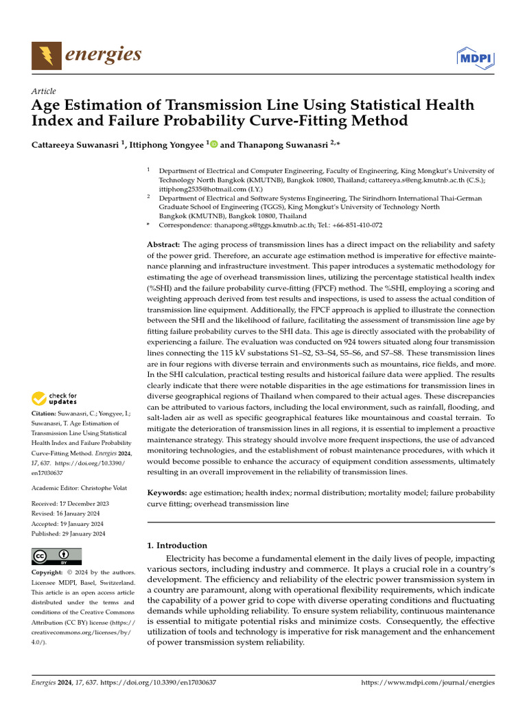 Aging Transmission Line | PDF | Reliability Engineering | Electric ...