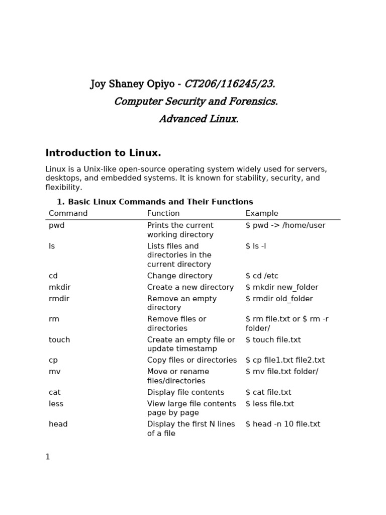 Linux Basics Assignment | PDF | Computer File | Directory (Computing)