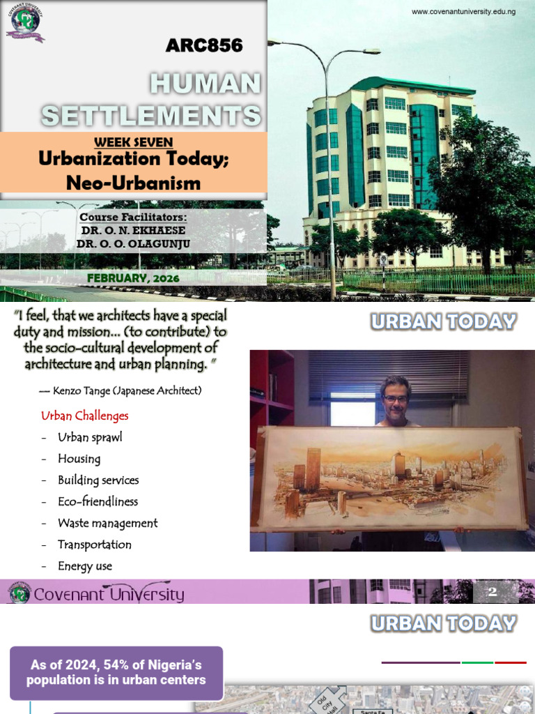 ARC856 - Urbanisation - ToDAY 2026 | PDF | Urbanization | Urban Sprawl