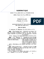Numismatique Des Villes de La Phénicie. (7) : Tripolis / (J. Rouvier)