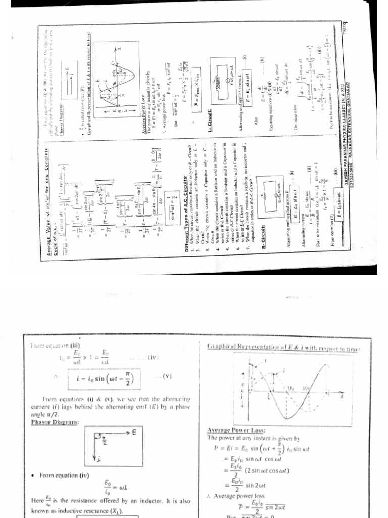 Xii Physics CH 7 Notes-1 | PDF