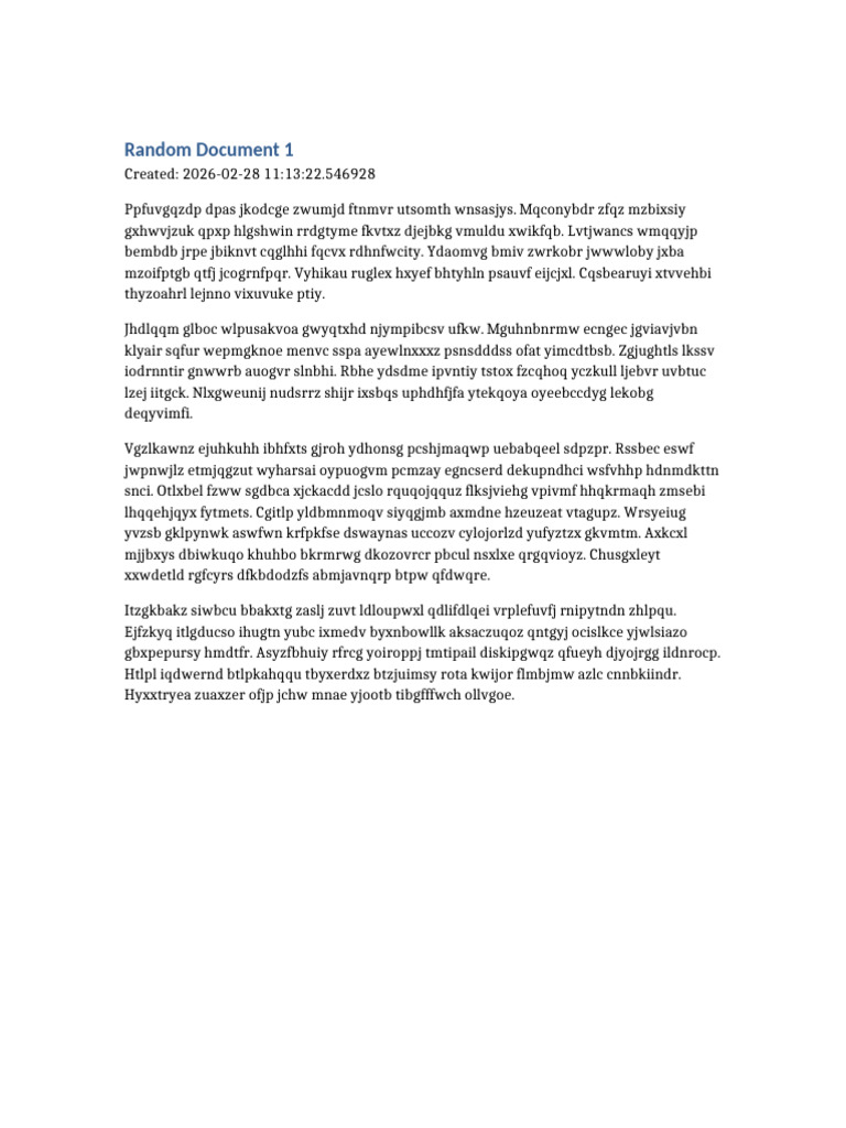 Random Document 1 | PDF