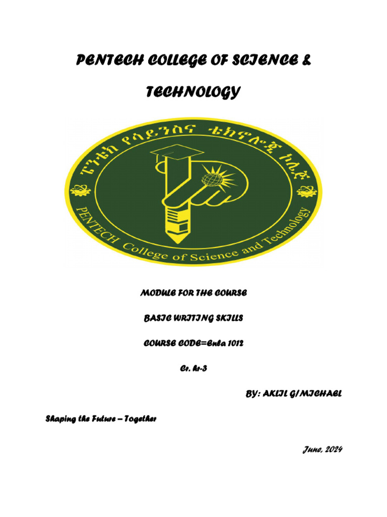 Basic Writing Skills (PCST) Module | PDF | Verb | Clause