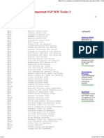 Important SAP MM Tcodes 1