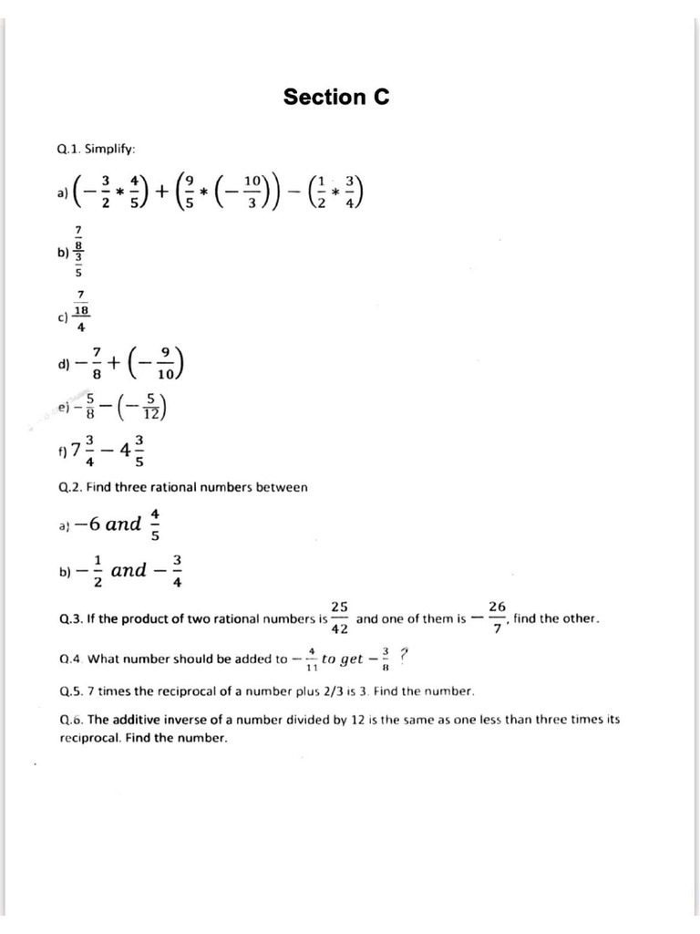 Maths Section C | PDF