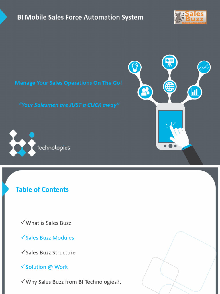 Sales Buzz Presentation | PDF | Sales | Personal Digital Assistant