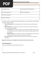 Supervised Visitation Observation Checklist | PDF | Parent | Relationships