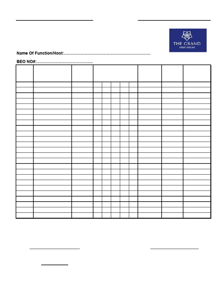 Beverage Consumption Sheet | PDF