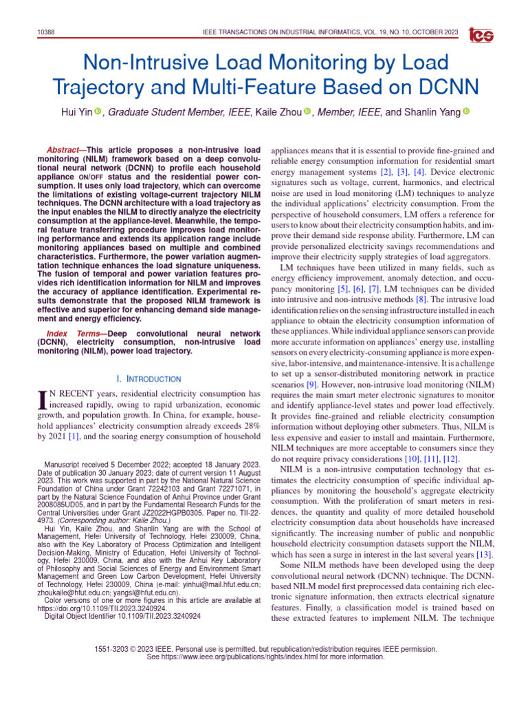 Non-Intrusive Load Monitoring by Load Trajectory and Multi-Feature ...
