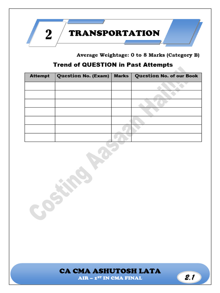 Transportation | PDF