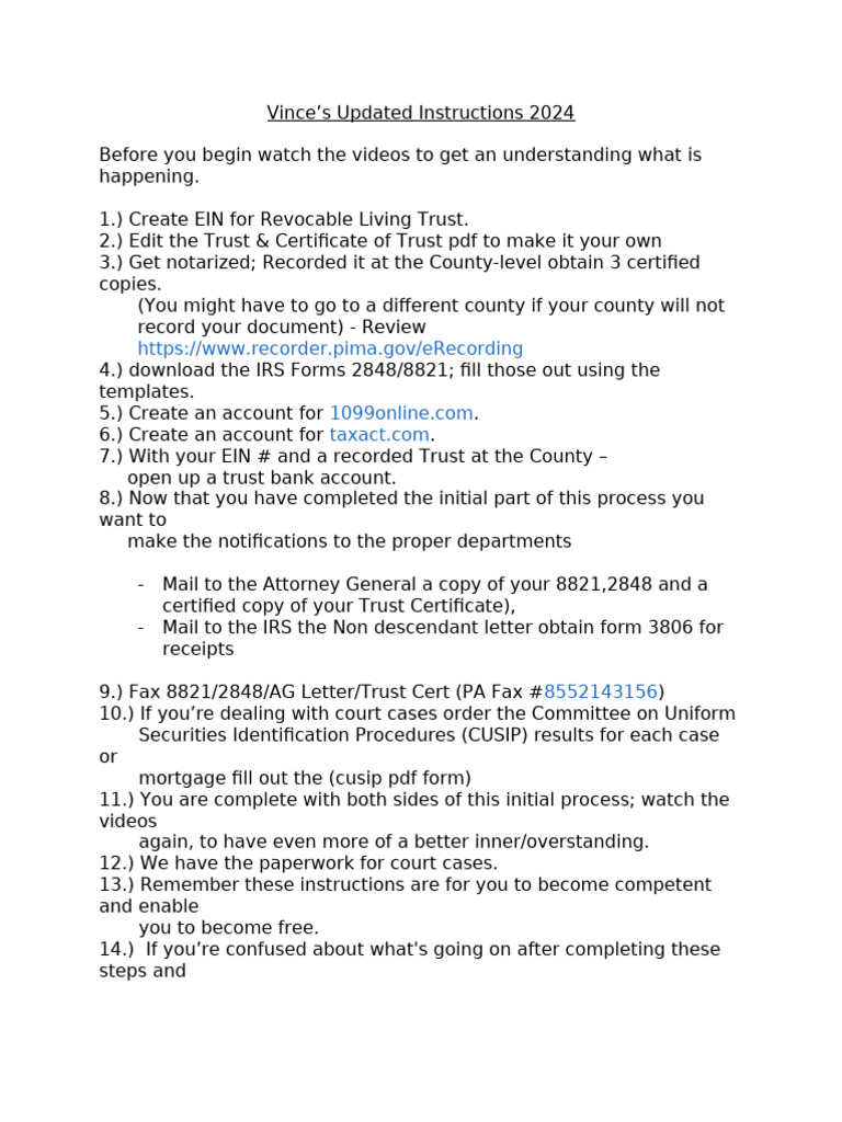 Instructions For This IRS Package | PDF