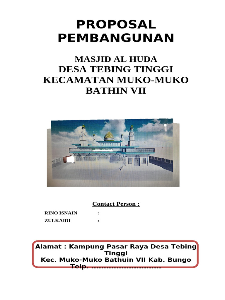 Proposal Kubah Masjid | PDF