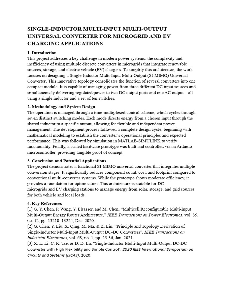 SINGLE Synopsis 1 Project Final | PDF | Power Electronics | Computer ...
