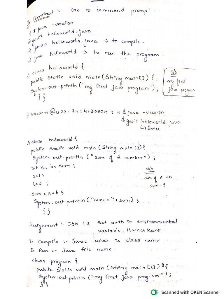 Java Basic Programs | PDF