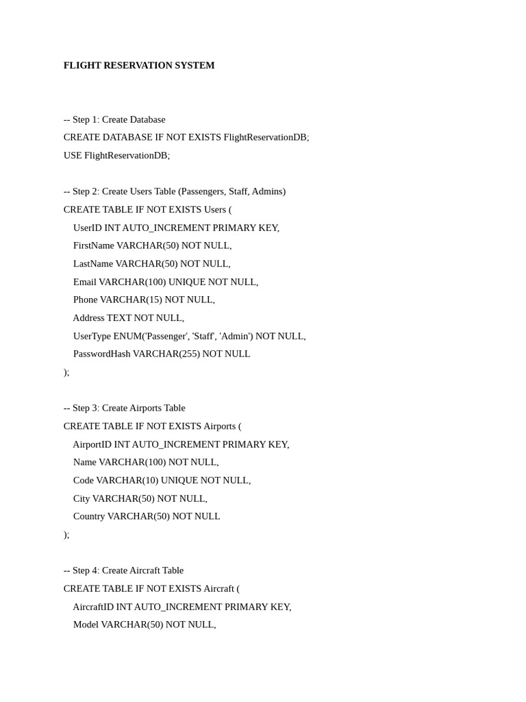 Flight Reservation System | PDF | John F. Kennedy International Airport ...