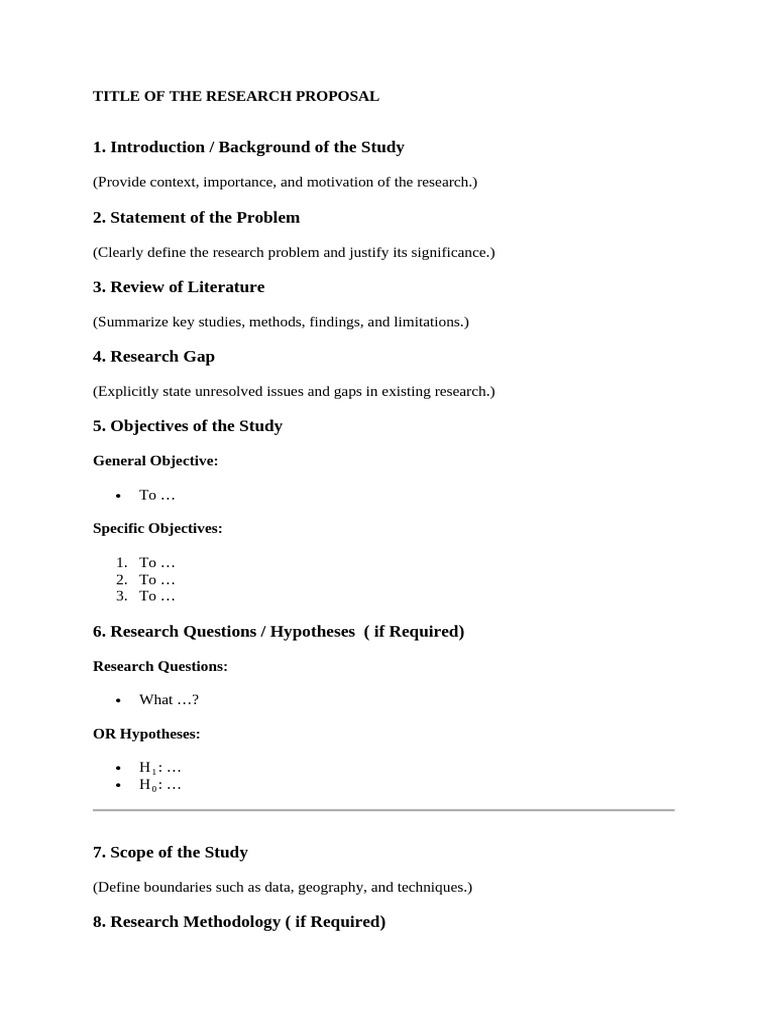 Proposal Format | PDF
