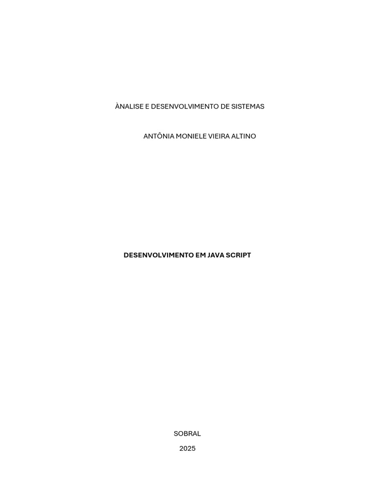 Desenvolvimento em Java Script | PDF | Script Java | Linguagem de script
