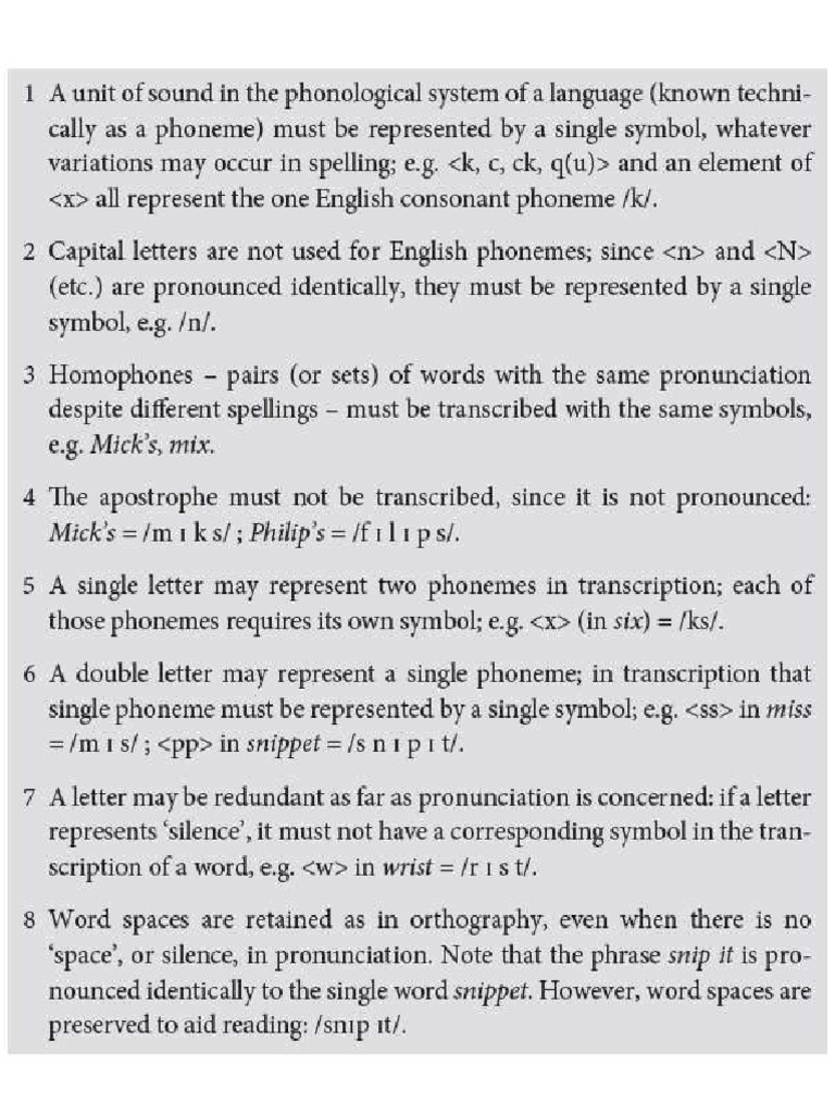 Transcription Rules | PDF