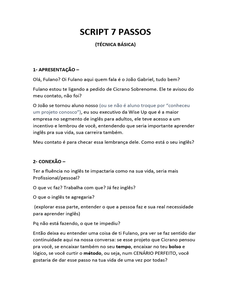 Script 7 Passos Básico - Sem o Live PDF | PDF | Android (sistema ...