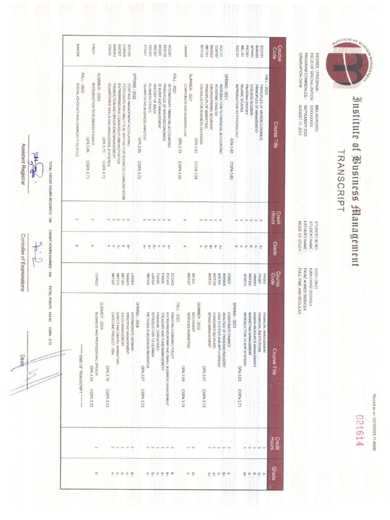 Iqra Final Transcript | PDF