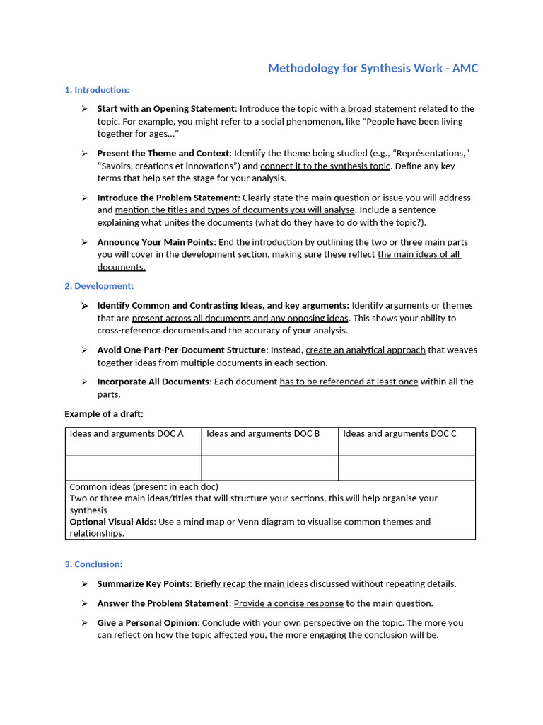 Methodology For Synthesis Work | PDF