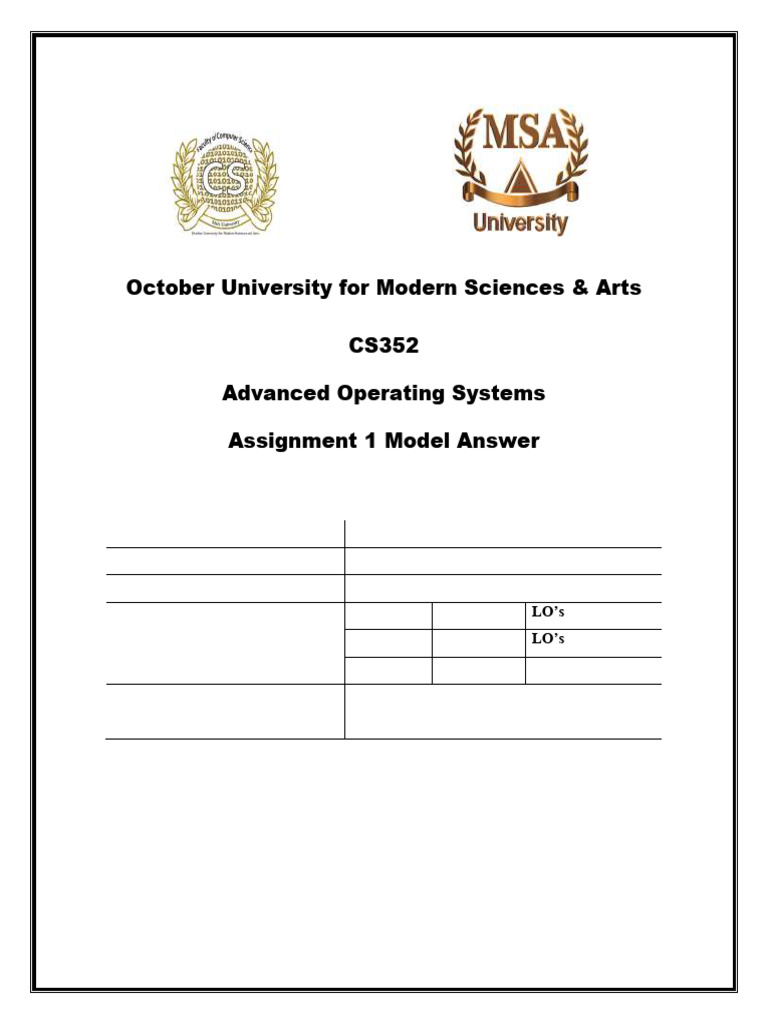 Assignment 1 Model Answer | PDF | Disk Storage | Computer Data