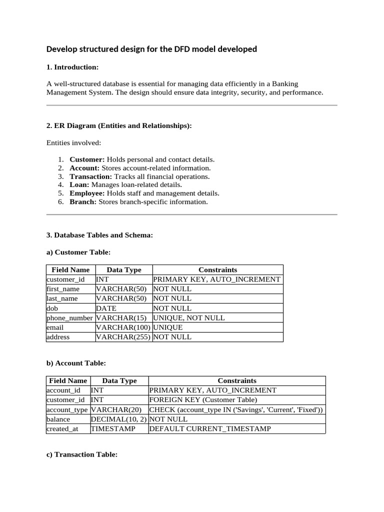 Develop Structured Design For The DFD Model Developed | PDF | Computer ...