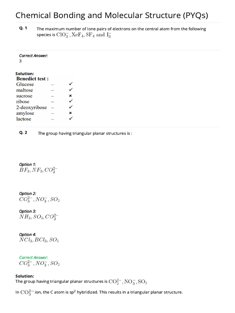 3.chemical Bonding 1 | PDF | Molecular Orbital | Chemical Bond