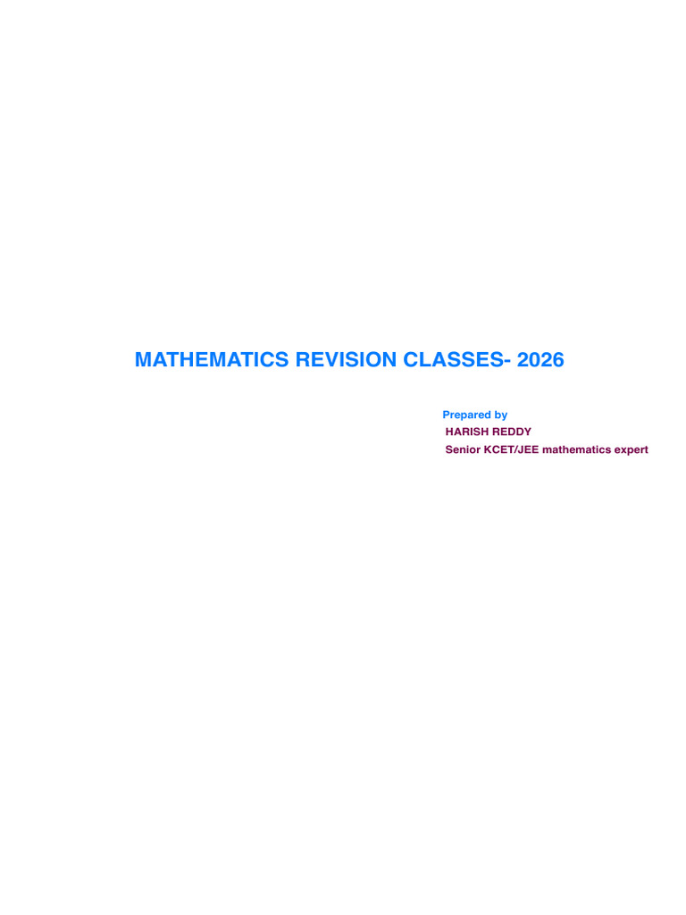 2nd Puc Mathematics 60 - 60 Package | PDF