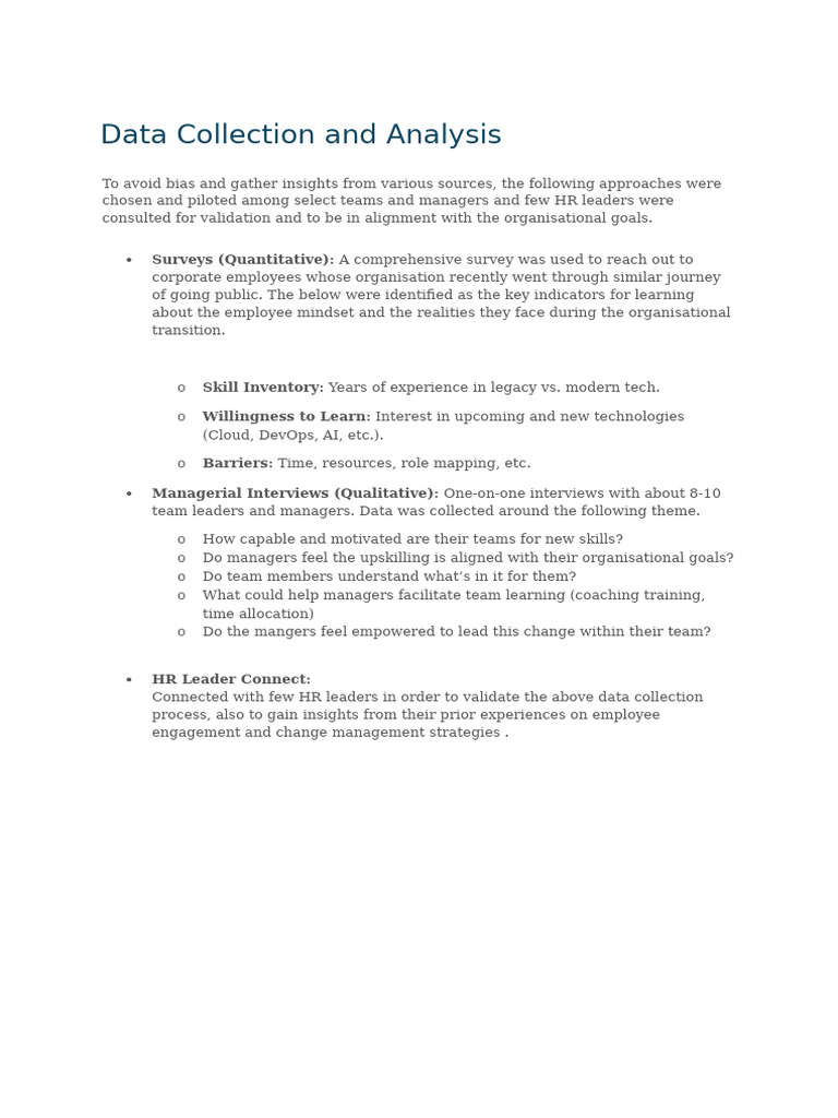 Data Collection and Analysis | PDF | Qualitative Research | Business