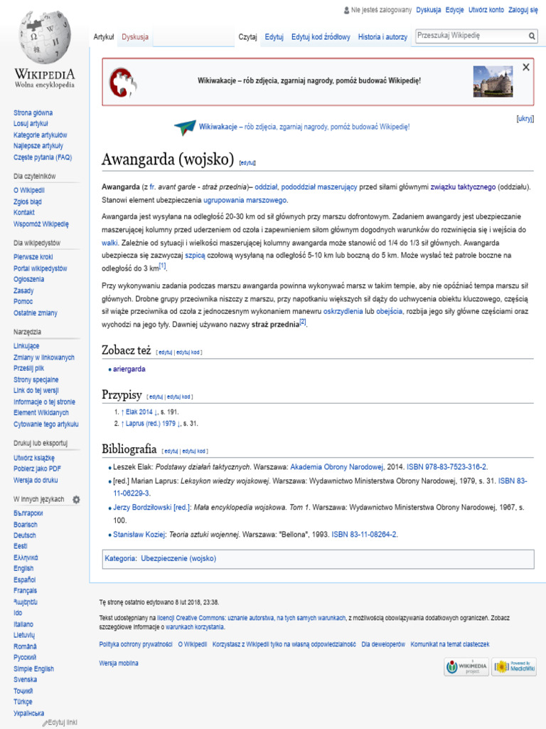 Awangarda (Wojsko) - Wikipedia, Wolna Encyklopedia | PDF