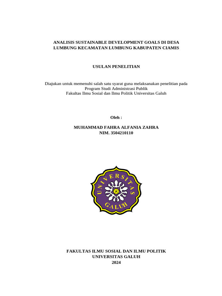Proposal Fahra | PDF