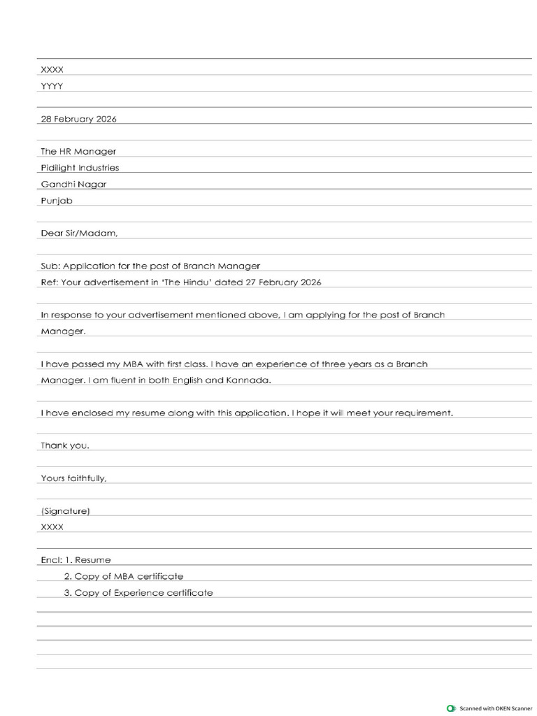 Job Application Format | PDF
