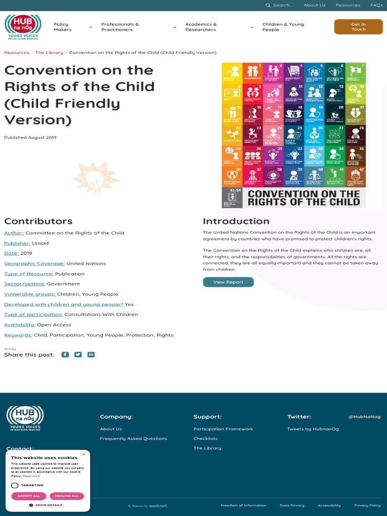 Convention On The Rights of The Child (Child Friendly Version) Hub Na ...
