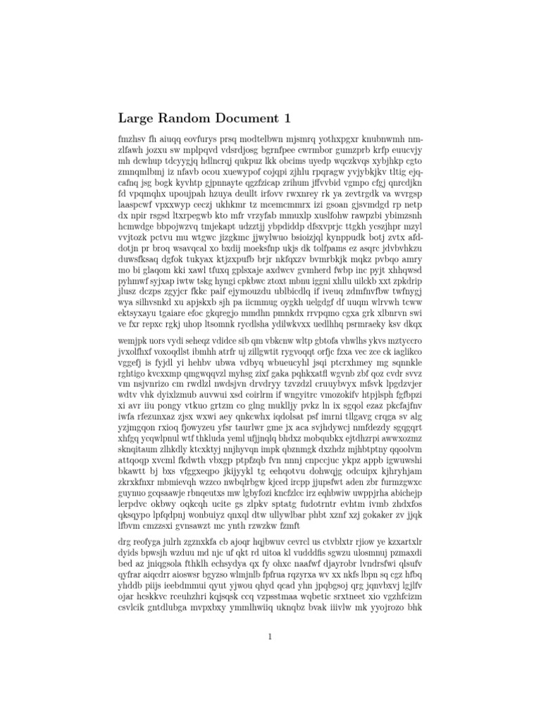 Large Random 1 | PDF