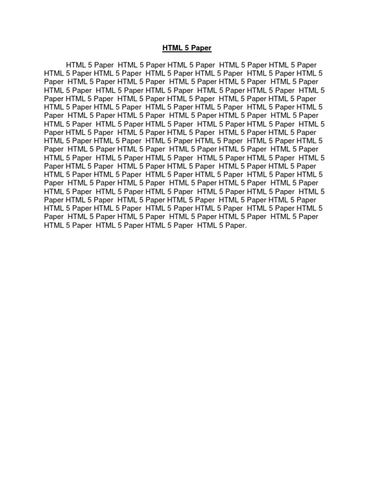 Html5 Paper | PDF | Html5 | Software Development