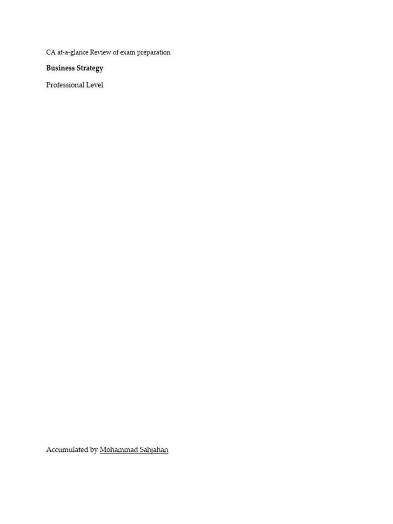 BS Extracts - at A Glance | PDF | Strategic Management | Change Management