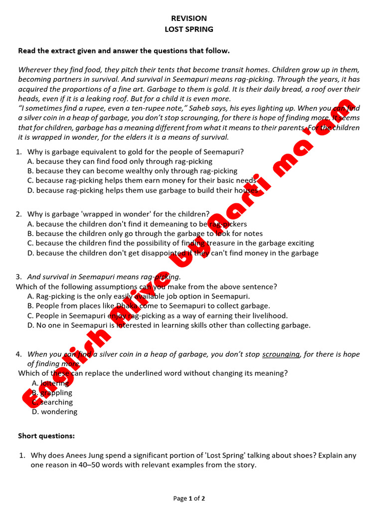 Revision 16 Lost Spring | PDF