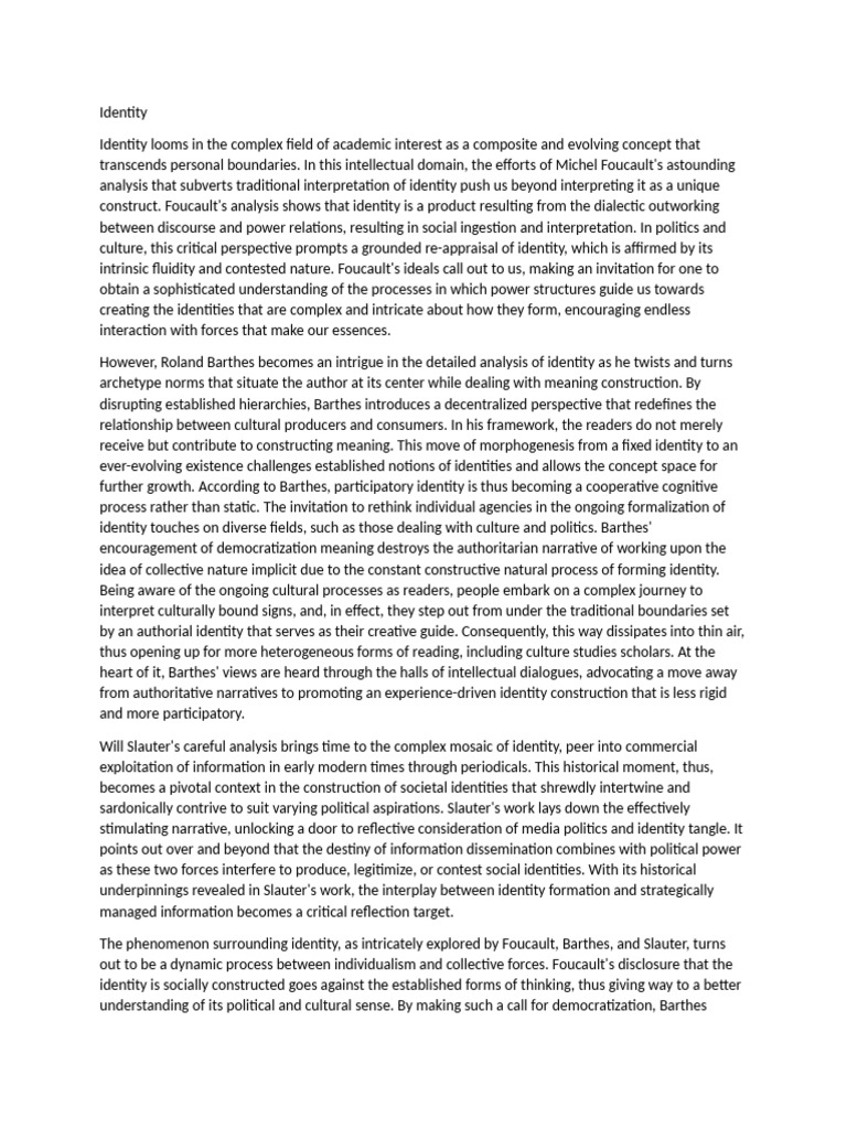 Pinned | PDF | Identity (Social Science) | Narrative