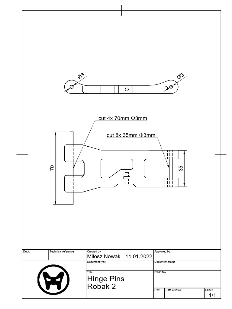 Hinge Pins Drawing | PDF