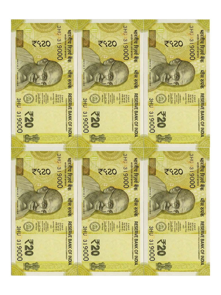20rs Indian Currency Note | PDF