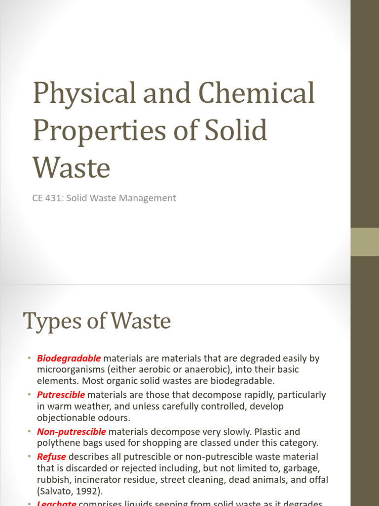 SWM - Lecture 2 | PDF | Waste | Municipal Solid Waste