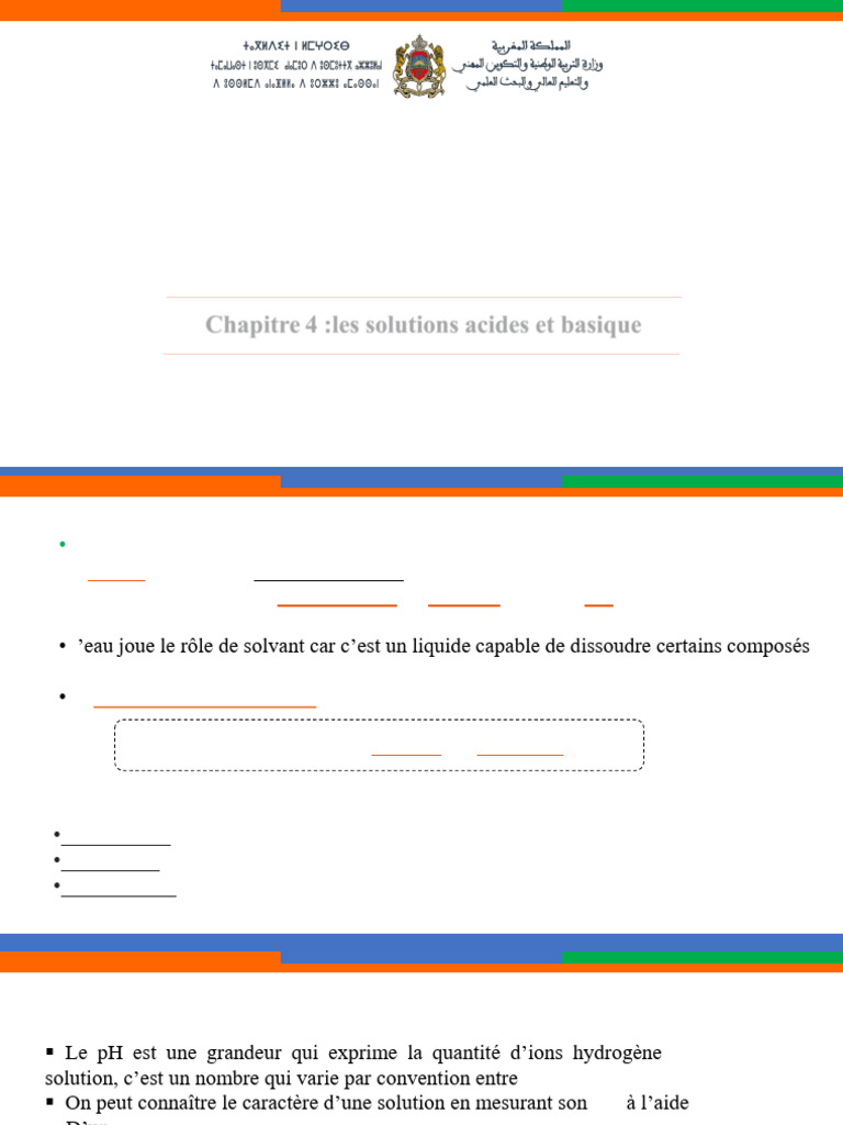 Solutions Acides Et Basiques | PDF | Ph | Acide