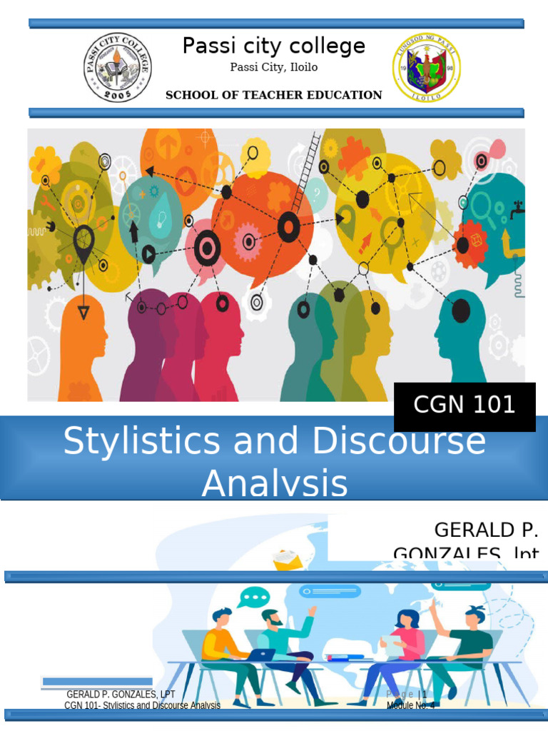 Stylistics and Discourse Analysis Lesson Materials Prelim | PDF ...