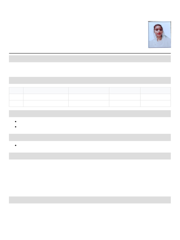 Resume: Sanovar Parween | PDF