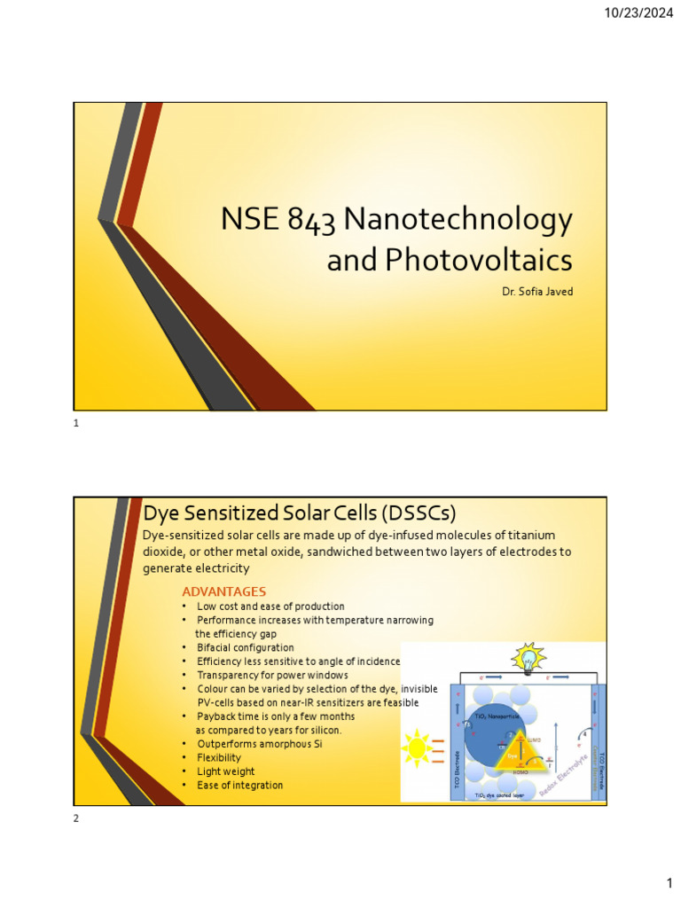Nanotechnology and Photovoltaics | PDF | Solar Cell | Physical Sciences