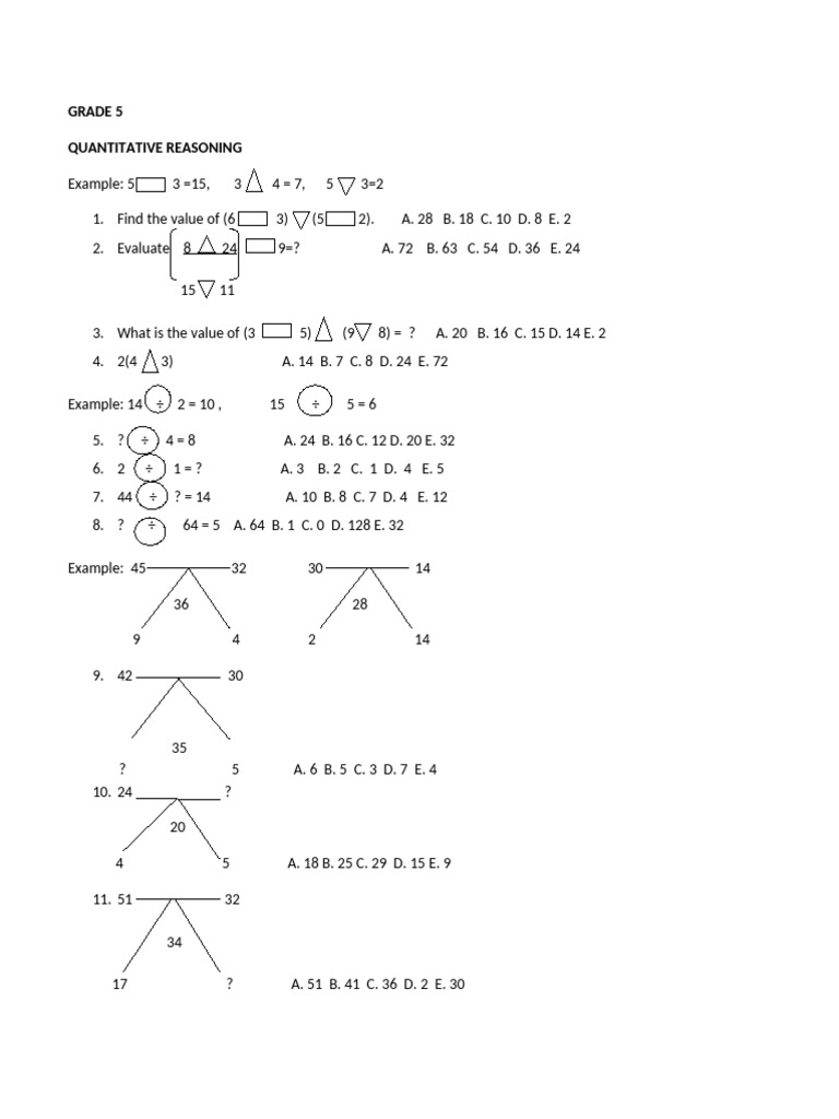 GRADE 5 Quantitative 2 | PDF | Angle | Area
