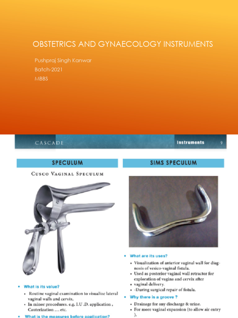 Pushpraj - Studyvault (Obs and Gynae Instruments) | PDF