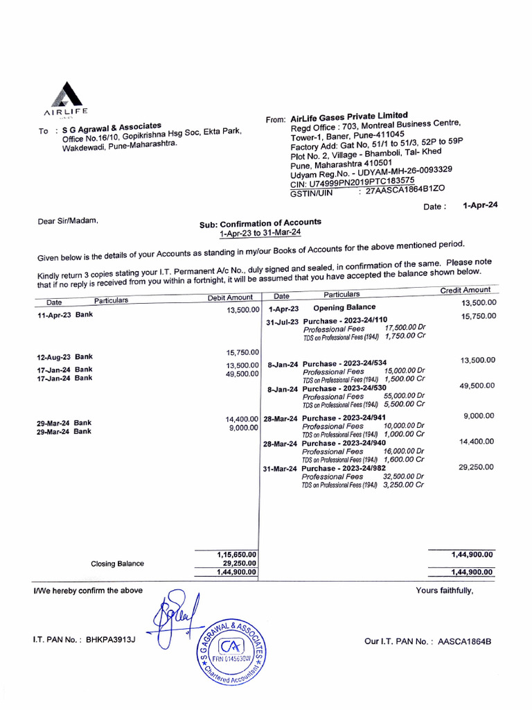 Signed F. Statement | PDF | Financial Services | Accounting