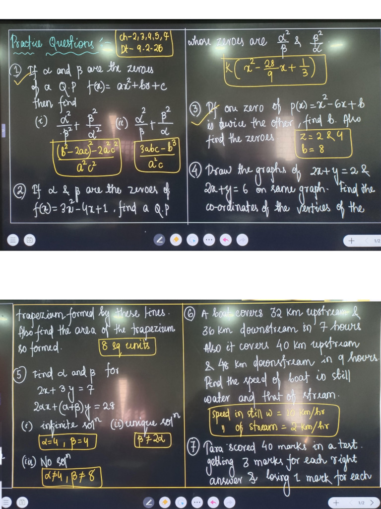 X Math Most Important Questions 1 | PDF